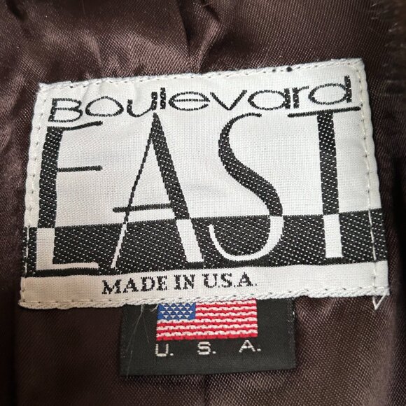 Boulevard East full-length faux fur coat in size LARGE - Picture 2 of 6